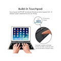 Miniatyrbilde 3 av 5: Tastaturveske for iPad Mini 5 4 3 2 1 - Avtakbart tastatur med pekeplate og pennholder - Slank lærfolio Smart Cover-Perfekt Black