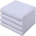 6-pack 100% Bomull Frotté Köksdukar - Hängögla för Disk och Köksrengöring - Perfekt White 34*73cm