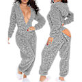 Miniatyrbild 1 av 3: En-dels pyjamas lång varm borstad tights - Perfet grey s