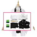 Pikkukuva 1 / 5: Aikuisten ja lasten Demon Slayer Kimetsu No Yaiba Anime Kimono Kanroji Mitsuri Cosplay-asu -z-Perfet A2 only costume 140