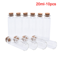 Pikkukuva 2 / 8: 10 kpl Minilasipulloja korkisella läpinäkyvällä pullolla - Perfet 20ml-10pcs