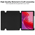 Miniatyrbild 4 av 5: Kompatibel med Lenovo Tab M11 (Xiaoxin Pad 11 2024) Fodral PU+Akryl Tablet Ställ Skydd med Bluetooth Tangentbord-Perfet Black Style E Lenovo Tab M11 (Xiaoxi