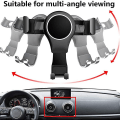 Miniatyrbillede 6 af 6: Til A3 8v S3 2014-2019 Mobiltelefonholder Mobilholder Bilholder Tilbehør Sort - Perfet