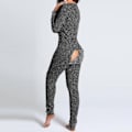 Miniatyrbillede 1 af 4: Bedstsælgende dame-onesie pyjamas med åben ryg for praktisk-Perfekt Grey M