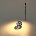Miniatyrbillede 3 af 5: Dæmpbar LED spotlight smykke display lys 20/30/35 cm søjlelys mobiltelefon butik display bordlampe drejelig 220v opretstående lampe-Perfet Gold 30CM 4000K