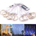 Miniatyrbillede 7 af 7: 300LED USB Gardin Fairy String Curtain Light Party Home Decor - Perfet white 3*3m 300 lights