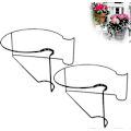 Miniatyrbillede 1 af 5: Flydende Have Rækværk Plantekasse Hylde, Metalfælder til Blomsterpotter på Lodret Rækværkshegn, Altan Trappe Plantestativ - Perfekt 2pcs