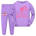 Miniatyrbild 1 av 2: Barnkläder för flickor 7-14 år - Barbie Pyjamas Set med Långärmad Tröja och Byxor - Perfekt för Sovkläder Purple 9-10 Years