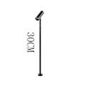 Miniatyrbilde 1 av 3: Jwl Dimbar LED-Spotlight Smykkedisplaylampe 20/30/35cm Stativlampe Telefonbutikk Vitrine Skrivebordslys Roterbar 220v Oppreist Lampe -ys-Perfet Black 30CM 6000K