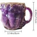 Miniatyrbillede 3 af 5: Harpiks Ametyst Mineral Krystal Kaffeekop - 3D Unik Ædelsten Formet Kop, Perfekt Fødselsdag og Julegave til Kvinder - Perfekt