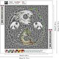 Pikkukuva 4 / 5: Laadukas 5D timanttimaalaussarja, Yin Yang Panda/Lohikäärme/Riikinkukko/Norsu DIY täysi pyöreä timantti, kodin seinäkoriste 30x30cm - Täydellinen E - Panda