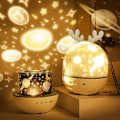 Miniatyrbillede 1 af 5: Baby Projektor Natlampe, LED Børne Natlampe Musikalsk og Lysende Lampe 360° Rotation, 8 Sange, 6 Projektionsfilm, Stjerne Projektor - Perfekt