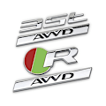 Pikkukuva 2 / 5: 3D Metalliautotarra Jaguarin auton etusäleikköön ja takaluukkuun, R Sport -embleemi RS S 25t 35t AWD -merkki, XE F PACE -tarvikkeet - Perfet RS