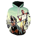 Miniatyrbillede 4 af 5: Efterår 3d Grand Theft Auto Serie Printet Sweatshirt Casual Mode Dame Y2k Hættetrøjer toppe-Perfet DHZ8K231215B 4XL