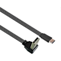 Miniatyrbillede 1 af 5: 90 Graders Vinklet USB 2.0 til Type C Fladt Kabel Datakabel til Telefoner og Bærbare Computere - Perfekt 0.5m AMUP CMST