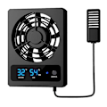 Miniatyrbillede 1 af 4: Smart Køleventilator til Reptil-Terrarium med LED-Display, Stærk Vind Ventilation, Lav Støj Køleventilator (grader Celsius) - Perfekt