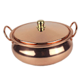 Miniatyrbillede 1 af 5: Ren Kobbergryde Binaural Gryde Kogegryde med Låg Simrepande Kobber Køkkenudstyr 18cm-Perfet 18cm