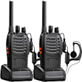 Miniatyrbilde 1 av 5: Baofeng Walkie Talkie Lang Rekkevidde Oppladbar Profesjonell 16 Kanal PMR Walkie Talkie Radio med Hodetelefoner, USB-lader, Batterier (1 Par) - Perfekt