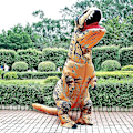 Miniatyrbild 4 av 6: T Rex Uppblåsbar Dräkt Dinosaur Halloween Cosplay Vuxna Män Festklänning - Perfet Brown Fit Height 150-200cm