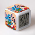 Miniatyrbild 1 av 5: Stitch Anime LED Digital Väckarklocka för Flickor - Söt Storlek, 8cm, 3 tum, 7 Färgbyten, Temperatur, Perfekt för Flickors Sovrum(13)-Perfekt 39