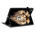 Miniatyrbillede 4 af 5: Læder Etui Kompatibelt med iPad Air 11 (2025) (2024) Air (2022) (2020) Pro 11 (2022) Mønsterprintet Tablet Co-Perfet Lion Head