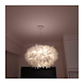 Miniatyrbilde 1 av 4: Hvit Fjærlampe E27 40w - Diameter 45cm-Perfet