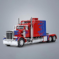 Miniatyrbillede 1 af 5: 1:24 Peterbilt 389 Traktor Truck Legetøjsmodel i Metal med Lyd og Lys - Perfekt til Børn Red