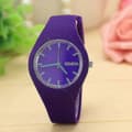 Silikon Damklocka, Kvarts Casual Klänningsklockor, Armbandsur-Perfet Purple
