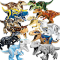 Miniatyrbilde 2 av 2: Dinosaurmodell, Tyrannosaurus Rex byggeklosser, store dinosaurbyggesteiner, perfekt for barnebursdag green Tyrannosaurus rex