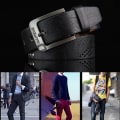 Miniatyrbilde 5 av 10: Klassisk skinnbelte for menn Casual Pin Spenne Midjebelter Waistba- Perfet coffee One-size