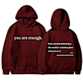 Miniatyrbilde 4 av 5: Du er nok trykt hettegenser høst casual herre- og damegensere topper-Perfet Pink XL