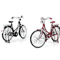 Pikkukuva 5 / 5: 1:10 Alloy Classic Retro Polkupyörämalli Koriste-Perfet Red Man Style