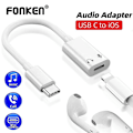 Miniatyrbild 2 av 5: Fonken USB-C till Lightning-hörlursadapterkabel Typ C till Lightning-laddningskonverterare Datakabel för iPhone 15 iPad Pro Samsung - Perfekt C to L Audio Adapter