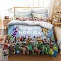 Miniatyrbilde 1 av 5: Sengesett - Game Roblox Mikrofiber Dynetrekksett 3 deler Dynetrekk og 2 putevar)-Perfekt King220x240cm