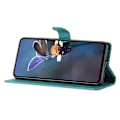 Miniatyrbild 2 av 5: Kompatibel med Samsung Galaxy A56 5G Fodral Läder Präglat Blommigt Telefonskal Plånbok med Handledsrem - Perfekt Style D
