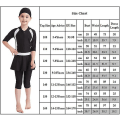 Miniatyrbild 5 av 5: Perfekta flickor Barn Muslimska badkläder Islamiska badkläder Mild hud Burkini badkläder Strandkläder - Perfet Navy Blue 13-14 Years