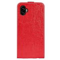 Miniatyrbillede 3 af 4: Kompatibel med R64 Tekstur Vertikal Flip Læder Telefon Cover - Perfekt Red For Samsung Galaxy Xcover 7 Pro