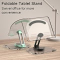 Miniatyrbillede 5 af 5: Laptop Stativ med 360 Graders Drejelig Base, Stærk Bæreevne, Universal Ergonomisk Computer Stativ, Laptop Stativ - Perfekt White