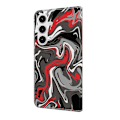 Miniatyrbillede 5 af 5: Kompatibel med Samsung Galaxy S25 Wallet Case Mønsterprint Støtte Læder Flip Telefon Cover - Floral Butterfl-Perfet Rock Texture