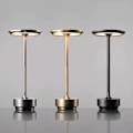Miniatyrbilde 1 av 3: Trådløs Skrivebordslampe, Dimbar, Metall, USB Oppladbar, Skrivebordslampe - 1 stk - Perfekt gold