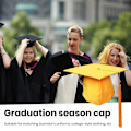Miniatyrbilde 4 av 5: Unisex Bachelorhette 2023 med Kvastpynt - Solid Farge, Klassisk Stil, Flat Topp - Perfekt for Graduation Red
