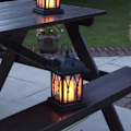 Miniatyrbillede 5 af 6: solar lanterne sort solar lampe med LED lys - Perfet