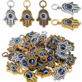Pikkukuva 1 / 6: Hamsa käsihelmet kehyskorut, 30 kpl Hamsa Evil Eye -riipusa Fatiman käsi symbolikorut - Perfet