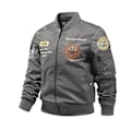 Miniatyrbillede 1 af 4: Ny Ankomst Mænds Flyvejakke Vinter Bomberjakke Ungdomsmode Stor Størrelse Baseball Uniform til Kvinder-Perfet Grey 4XL