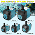 Miniatyrbillede 2 af 6: 3-60W vandpumpe dykpumpe springvandspumpe akvariepumpe - Perfet 10W-EU