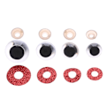 Miniatyrbillede 6 af 10: 20 stk 16/18/20/24 mm Glitter Sikkerhedsøjne Runde plastik KAFFE - Perfet