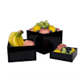 Miniatyrbillede 4 af 5: 8x Akryl Terning Displayboks Riser Nesting Riser Stativer til Mad Kage Dessert Hvid-Perfet Black