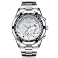 Miniatyrbillede 1 af 5: Poedagar Moderne Herre Quartz Armbåndsur Vandtæt Lysende Datovisning - Perfekt White