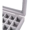 Miniatyrbillede 5 af 6: 24 Grids Velvet Glas Ring Øreringe Smykkeskrin øreringe