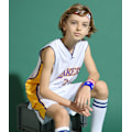 Miniatyrbild 5 av 5: Kobe Bryant No.24 Baskettröja Set Lakers Uniform för barn Tonåringar W - Perfet White S (120-130CM)